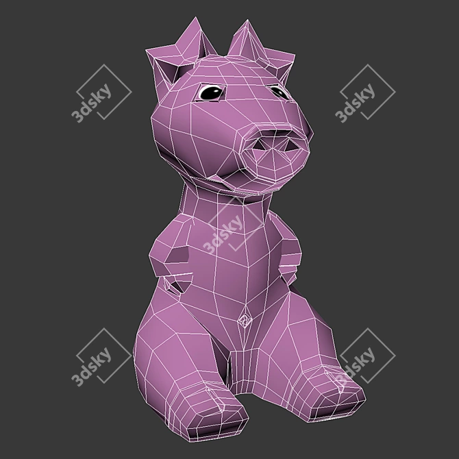 Pink GULLGRIS Moneybox 3D model image 2