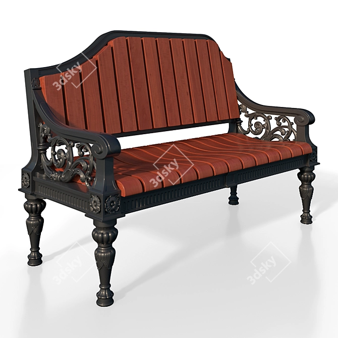 Theater Small Bench: Moscow Inspiration 3D model image 1