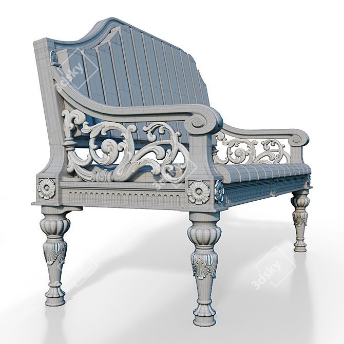 Theater Small Bench: Moscow Inspiration 3D model image 3