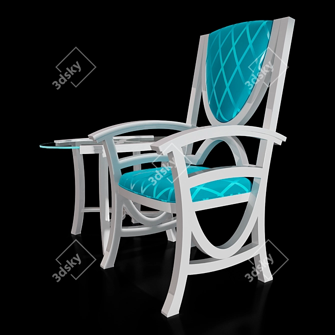 Elegant Arco Armchair Set 3D model image 2