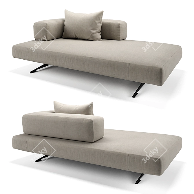 Interia Base Sofa: Modern Design with Adjustable Depth and Removable Covers 3D model image 1