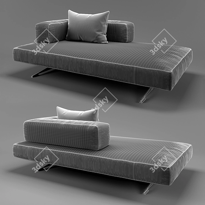 Interia Base Sofa: Modern Design with Adjustable Depth and Removable Covers 3D model image 2