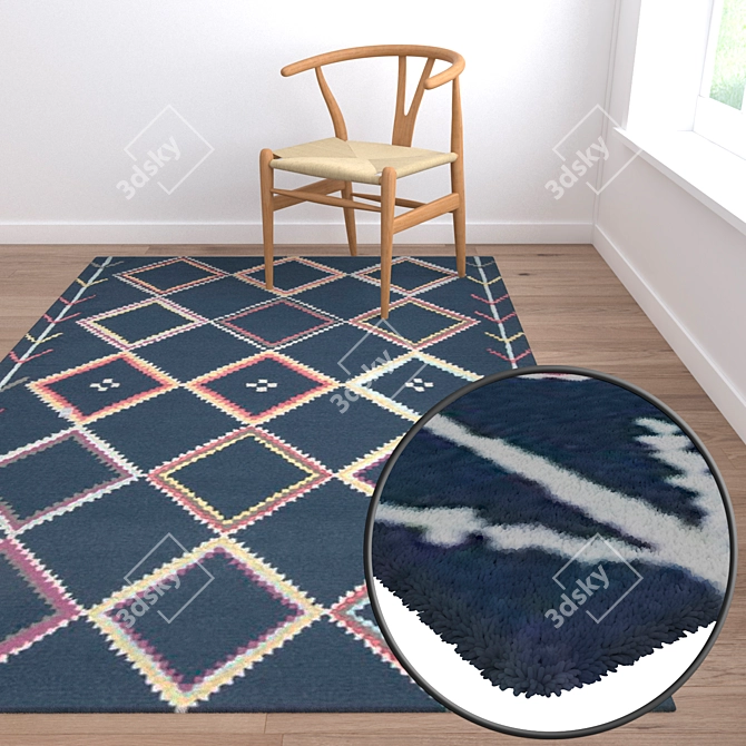 Title: Luxury Modern Carpet Set 3D model image 2
