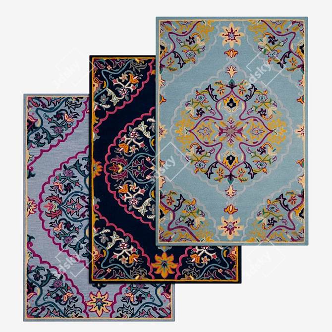 High-Quality Carpet Set with Multiple Textures 3D model image 1