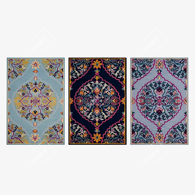 High-Quality Carpet Set with Multiple Textures 3D model image 3