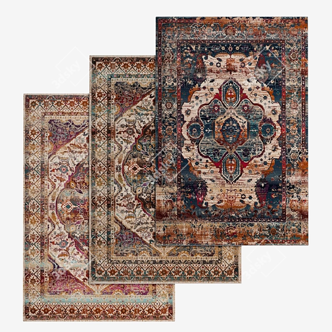 High-Quality Carpet Set with Multiple Variations 3D model image 1