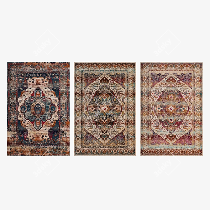 High-Quality Carpet Set with Multiple Variations 3D model image 3