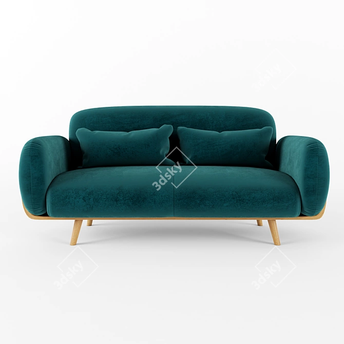Elegant Alveo Sofa: Perfect Comfort & Style 3D model image 2