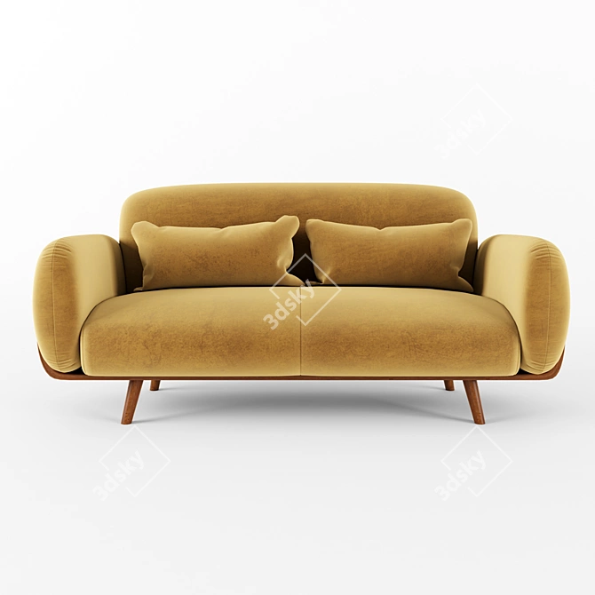 Elegant Alveo Sofa: Perfect Comfort & Style 3D model image 3