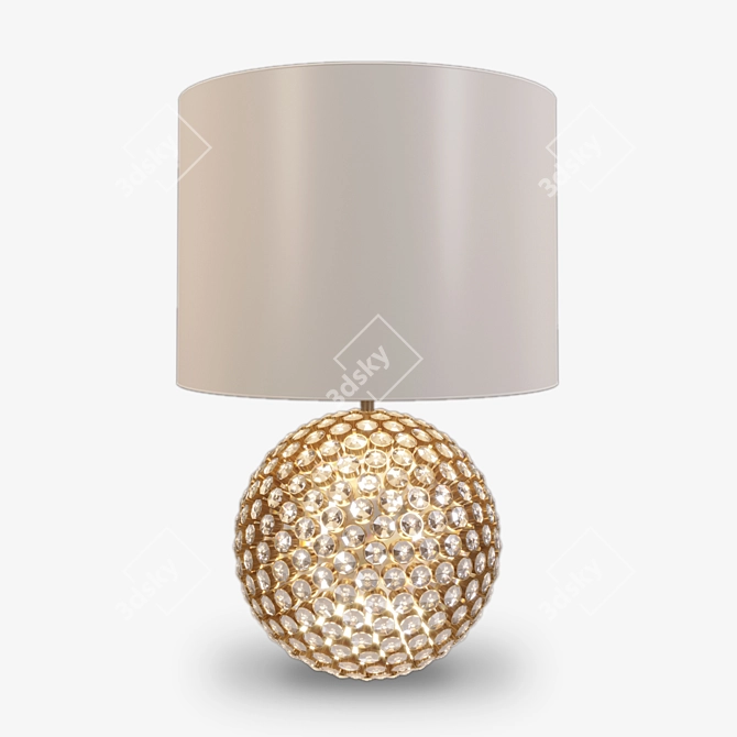 Elegant Anenome Ball Accent Lamp 3D model image 1