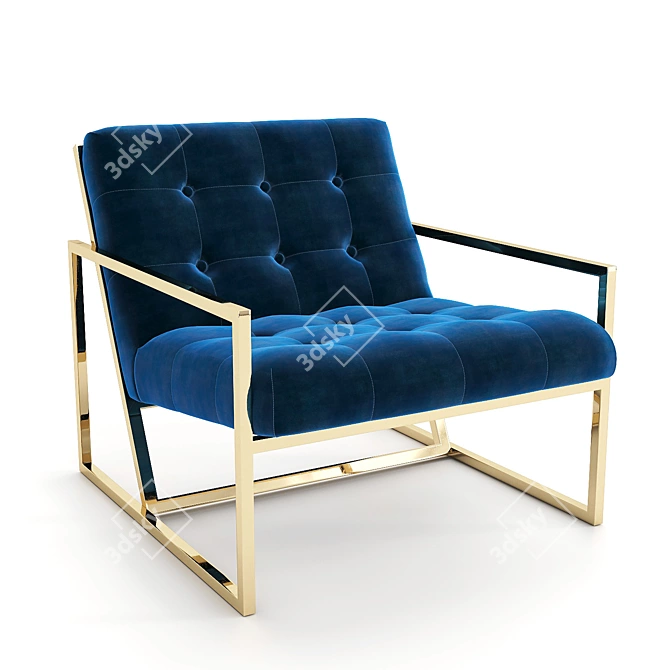 Goldfinger Lounge Chair | Jonathan Adler | Stylish Comfort 3D model image 1