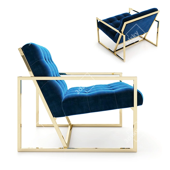 Goldfinger Lounge Chair | Jonathan Adler | Stylish Comfort 3D model image 2