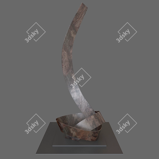 Elegant Knot Sculpture 3D model image 1