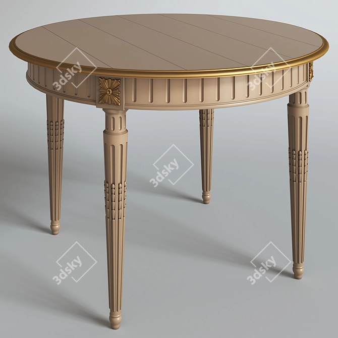 Elegant Neoclassic Table | 95,650 Polygons 3D model image 1