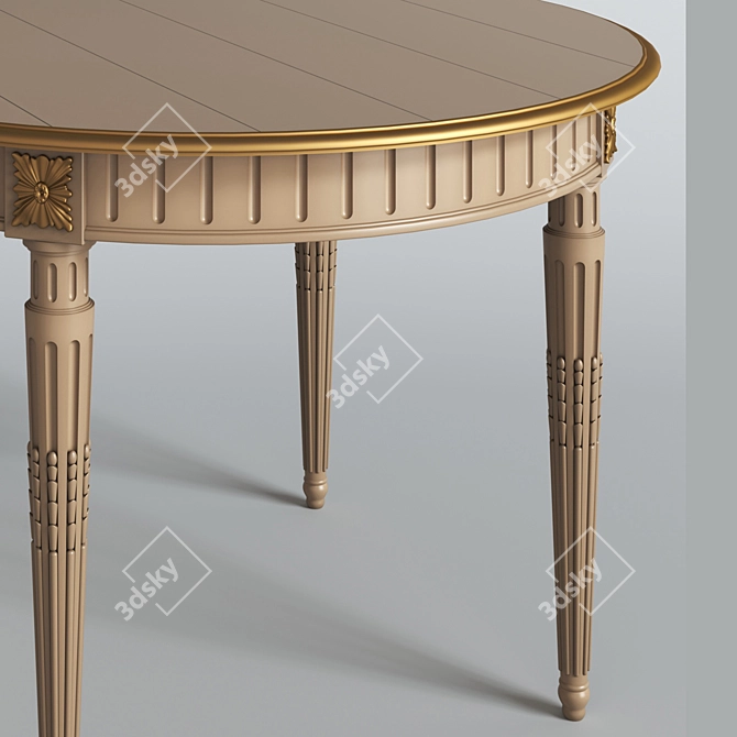 Elegant Neoclassic Table | 95,650 Polygons 3D model image 4