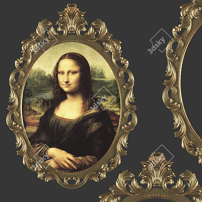 Mona Lisa Classic Frame Set 3D model image 1