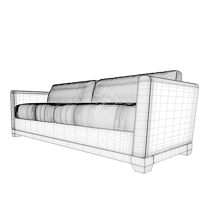 Sleek Meridiani Allen 220 Sofa 3D model image 3