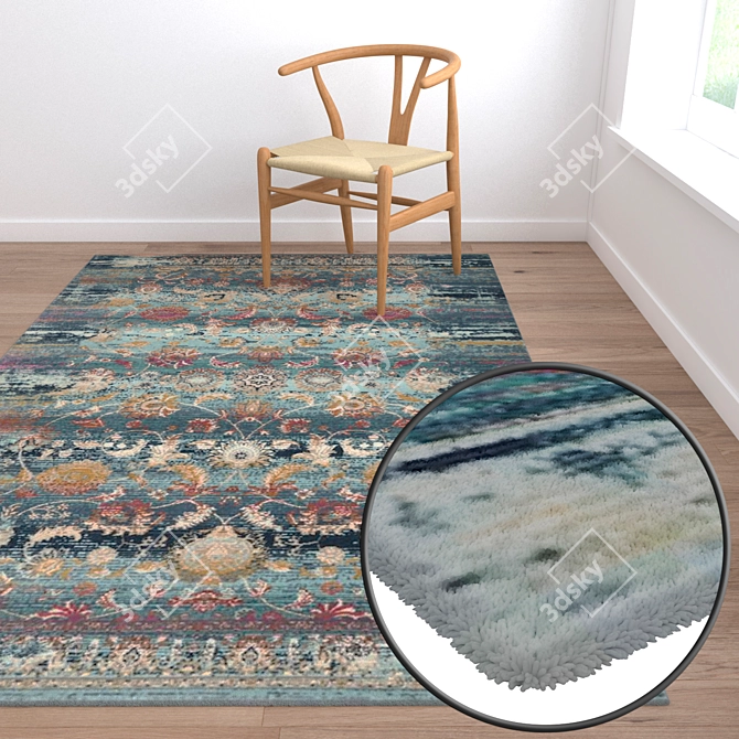 Luxury Carpets Set | High-Quality Textures 3D model image 2