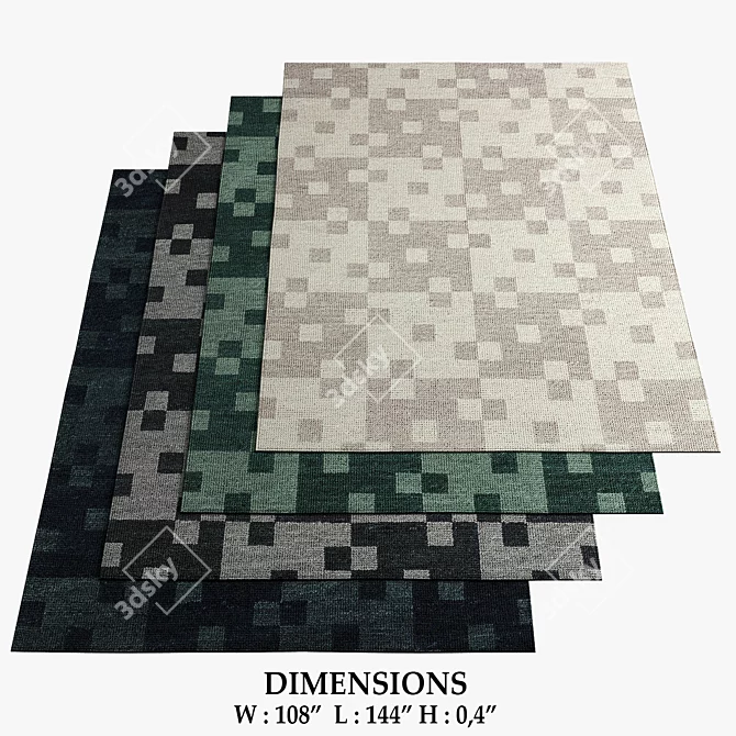 Fabula Living Leafy Rugs 3D model image 1