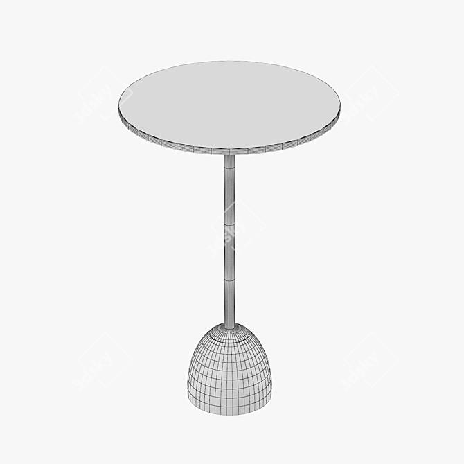 Elegant Marble Martini Side Table 3D model image 3