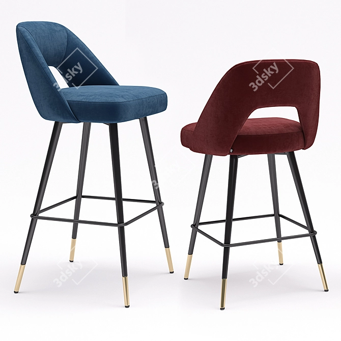 Elegant Eichholtz Avorio Bar Stool 3D model image 2