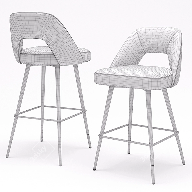 Elegant Eichholtz Avorio Bar Stool 3D model image 3