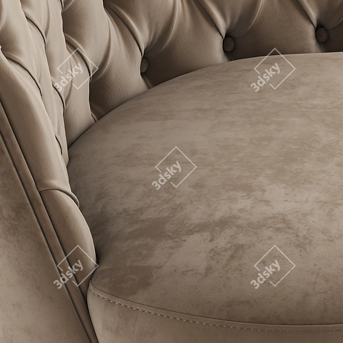 Elegant Leila Armchair 3D model image 2