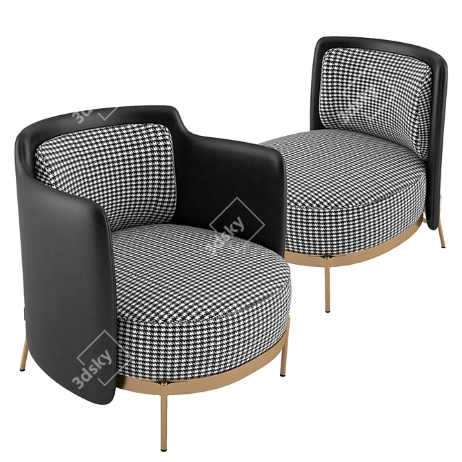 Minotti Tape Chair 3D model image 1