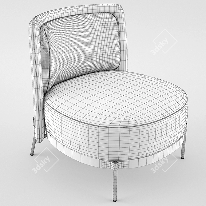 Minotti Tape Chair 3D model image 3