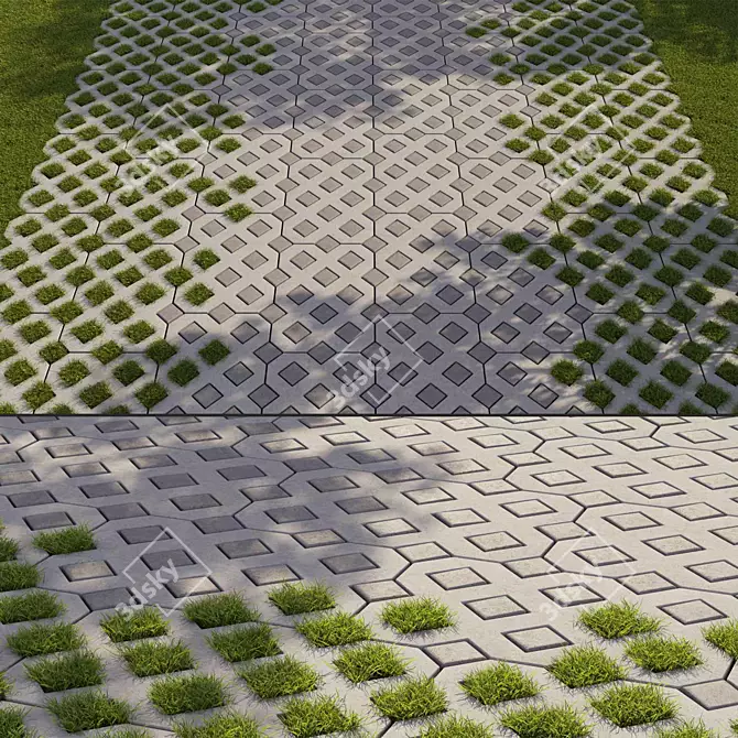 Eco Grass Parking Solution 3D model image 2