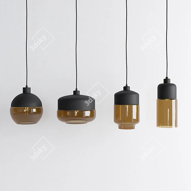 MoonLight 1-Light E27 Lamp: 4 Sizes, 2 Colors 3D model image 1