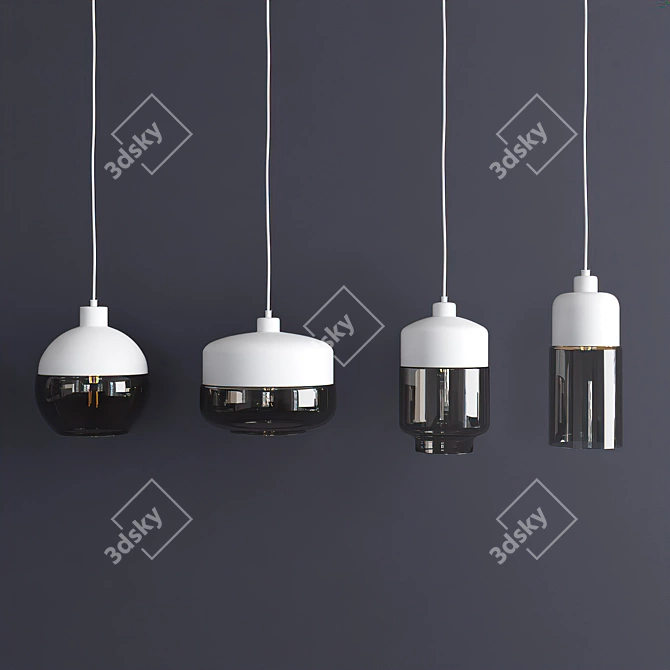 MoonLight 1-Light E27 Lamp: 4 Sizes, 2 Colors 3D model image 2