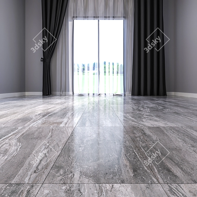 Luxury Marble Floor Tiles 3D model image 2