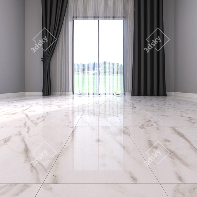 Luxury Marble Floor Tiles 3D model image 2