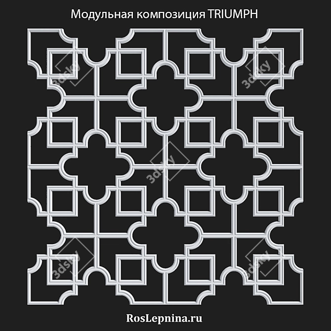 Triumph Modular Composition - Elegant Styling for Walls and Ceilings 3D model image 1