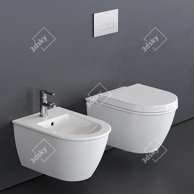 Darling New Wall-hung WC: Sleek and Stylish 3D model image 1