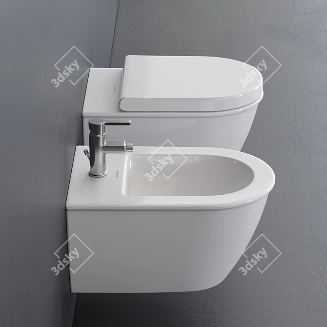 Darling New Wall-hung WC: Sleek and Stylish 3D model image 2