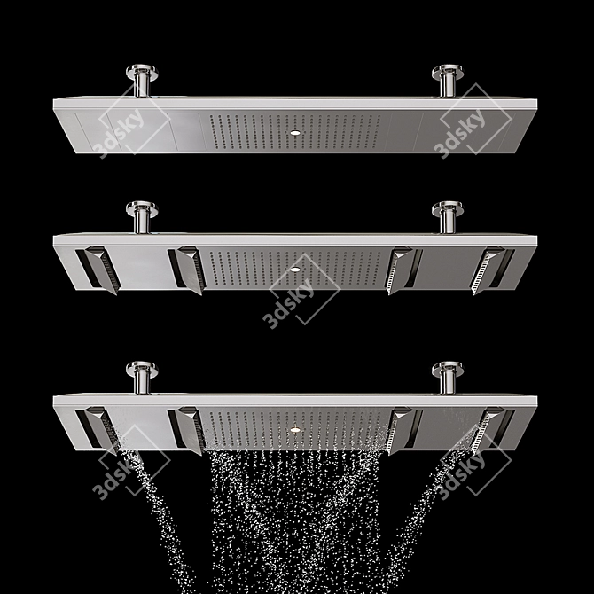 Luxury Shower Heaven: Animated Water Flow 3D model image 1