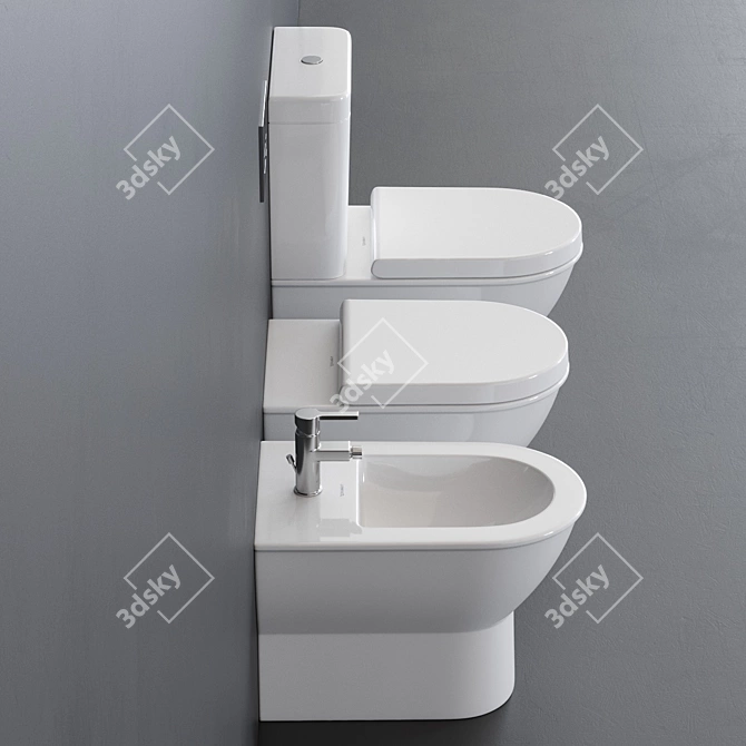  Darling New Close Coupled Toilet 3D model image 2