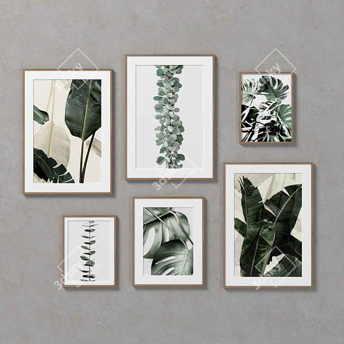 Modern 6 Piece Gallery Frames 3D model image 1