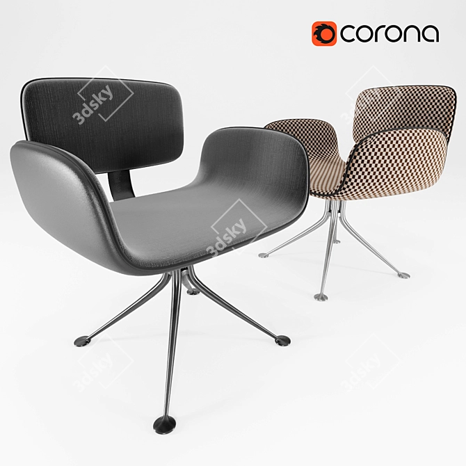 Sleek Modern Chair - Contemporary Design & High-Quality Construction 3D model image 1
