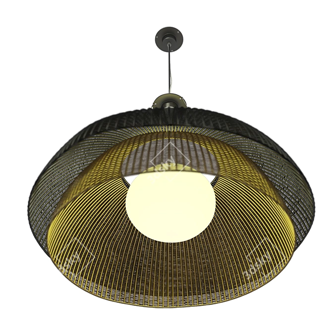 Seattle-inspired Wire Ceiling Light 3D model image 2