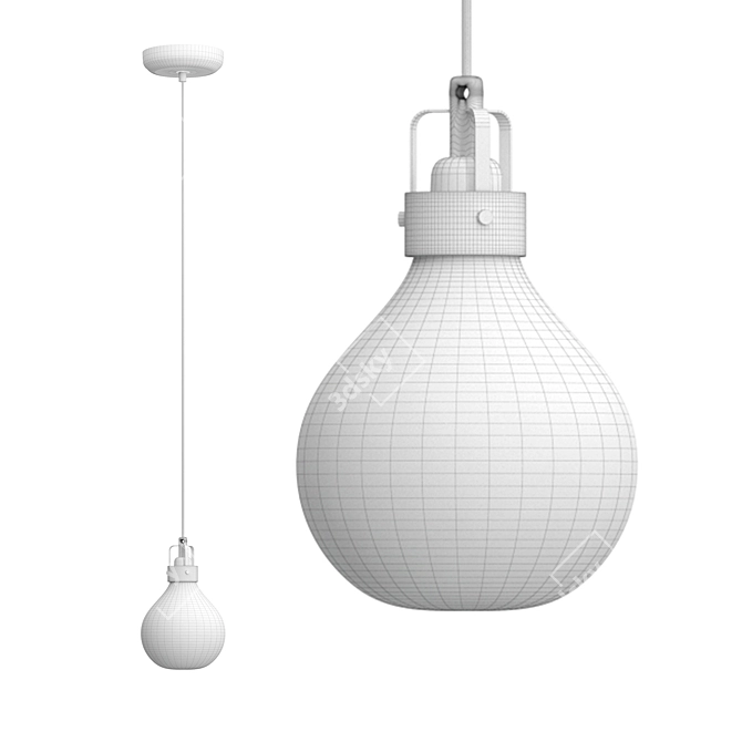 Title: Houston 1001Q16 Pendant Light 3D model image 2