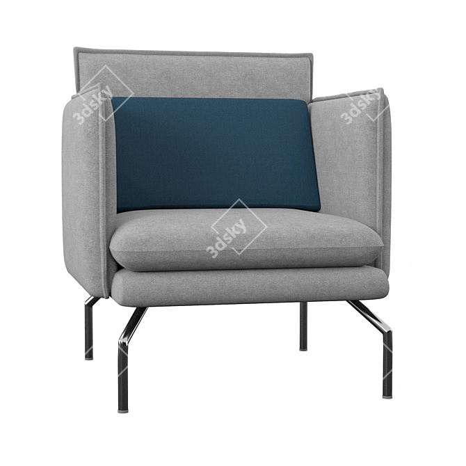 Brecken Lounge Chair: The Epitome of Comfort 3D model image 2