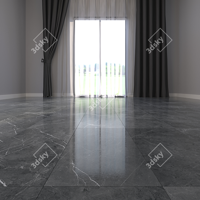 HD Marble Floor Tiles 3D model image 2