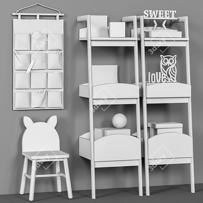 Kids Furniture and Toy Set 3D model image 3