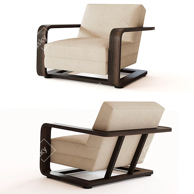 Restoration Hardware LAURENT Armchair 3D model image 2