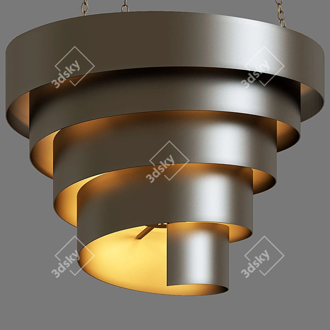 Elegant Chiffonade Pendant Light 3D model image 1