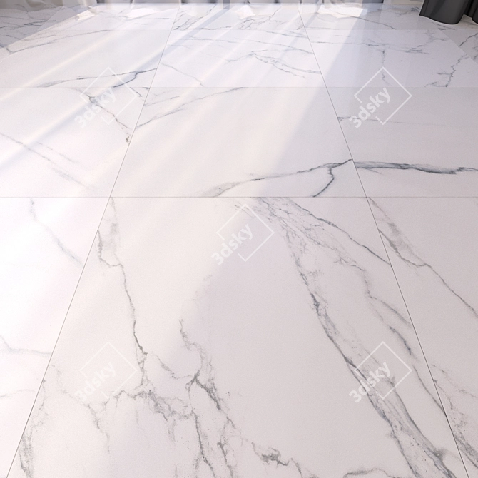 Exquisite Marble Floor Texture 3D model image 1