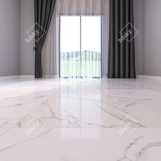 Exquisite Marble Floor Texture 3D model image 2